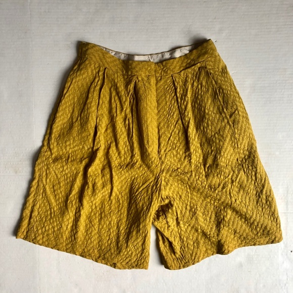Anthropologie Seen Worn Kept Pleated Chevron Shorts - Picture 2 of 8